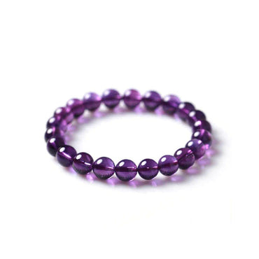Divinity Crystals Amethyst Stretchable Bracelet – Certified AAA Brazilian Beads for Healing and Energy Boosting