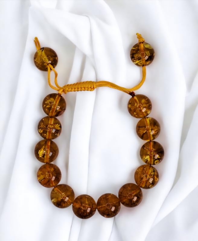 Divinity Crystals Natural Citrine Adjustable Band - 14 mm Pure Certified