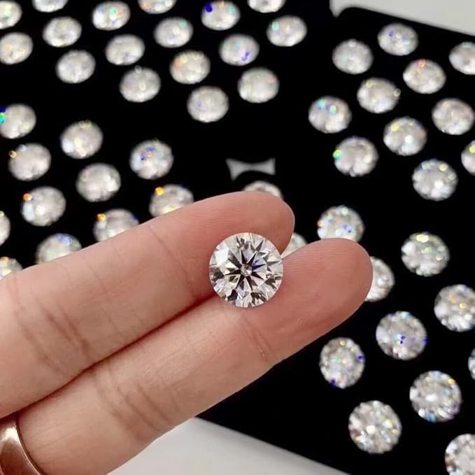 GRA Certified Lab Grown Moissanite Diamonds β Round Cut D VVS1 Loose Stone 0.95 Carat_6.5 mm with Certificate & Warranty Card | For Engagement Rings & Custom Jewellery Designs - IGL Jewels