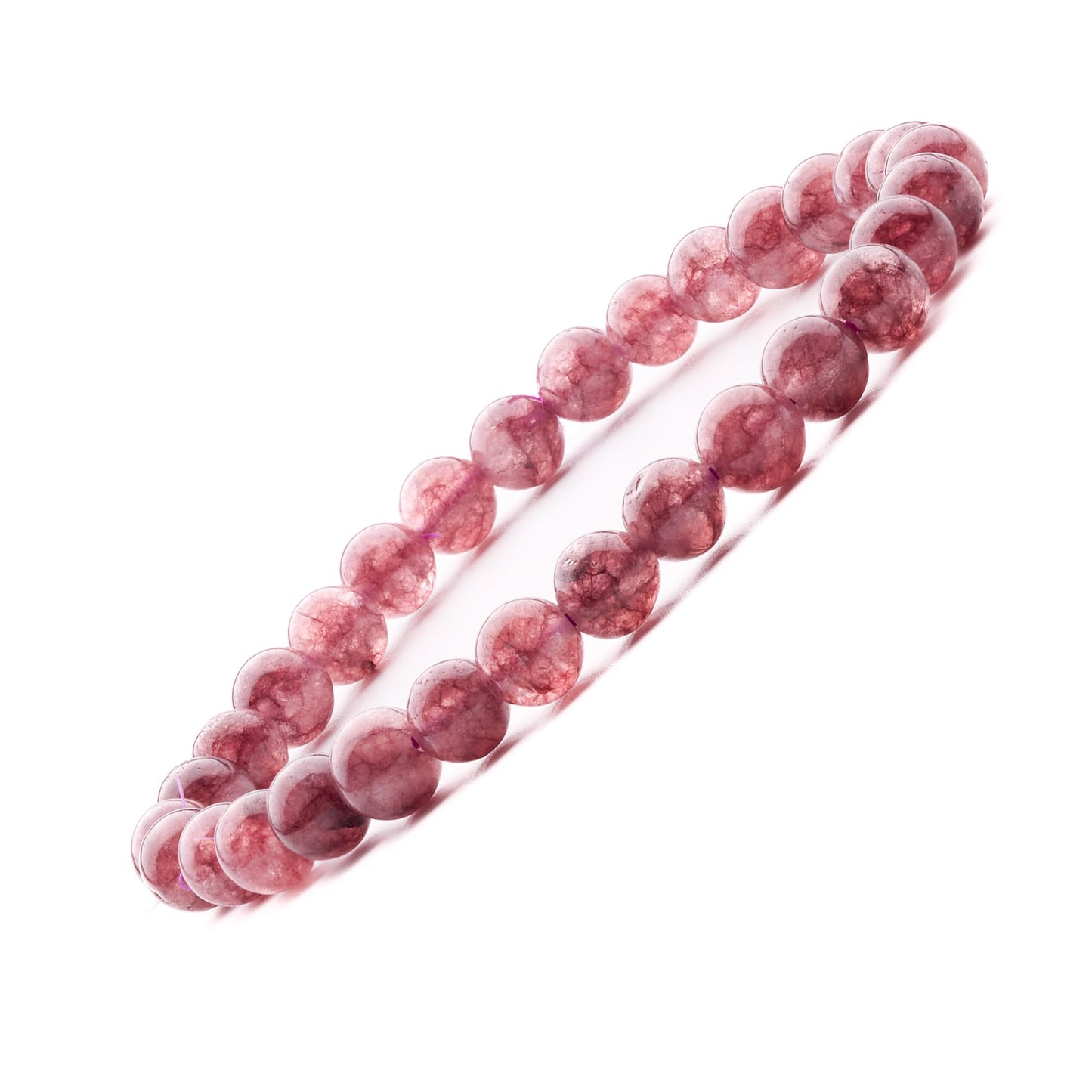 Divinity Crystals Pink Tourmaline Bracelet for Reiki Healing and Chakra Balance - 8mm Semi Precious Gemstone Round Beads Default Title