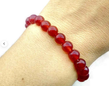 Divine Onyx Ruby Healing Bracelet - 8mm Certified Reiki Gemstone Bracelet for Energy Balance