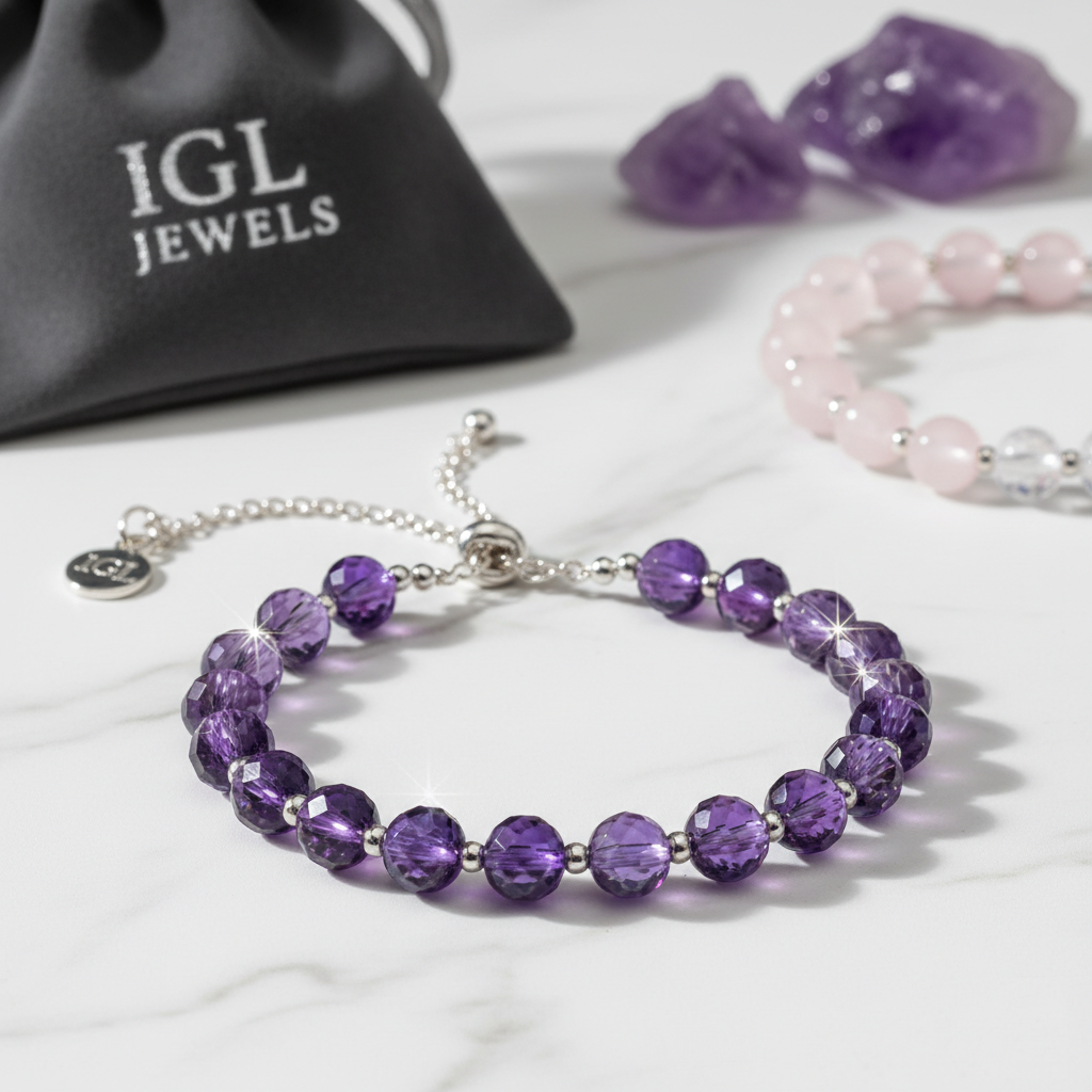 IGL Jewels Premium Natural Crystal Bracelet Series