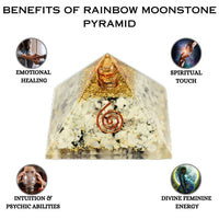 Divinity Crystals Natural Healing Orgone Pyramid Home Decor Vastu for Home Study Table Office Desk Reiki Feng Shui Symbol Crystal Showpieces for Home Decor Education Gifts