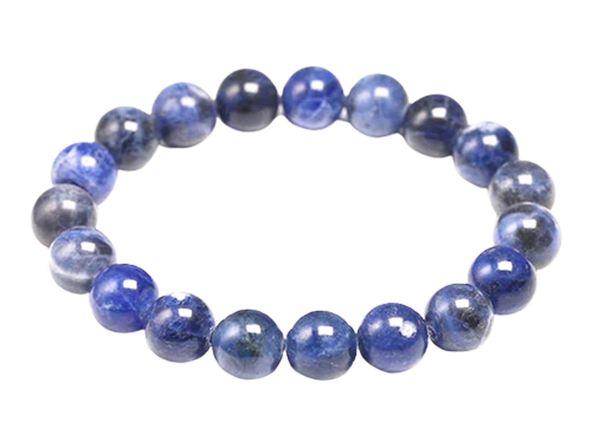 Divinity Crystals Sodalite Gemstone Bracelet - Natural 8mm Beads for Reiki Healing, Crystal Healing, and Chakra Balance Default Title