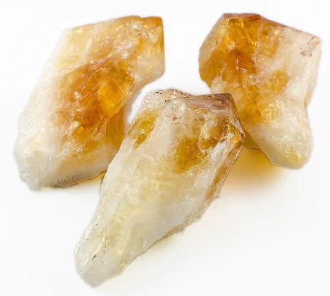 Divine Pure Natural Citrine Points Stone Crystal for Vastu, Healing, Spirituality, Business Success, and Prosperity - 50 Grams