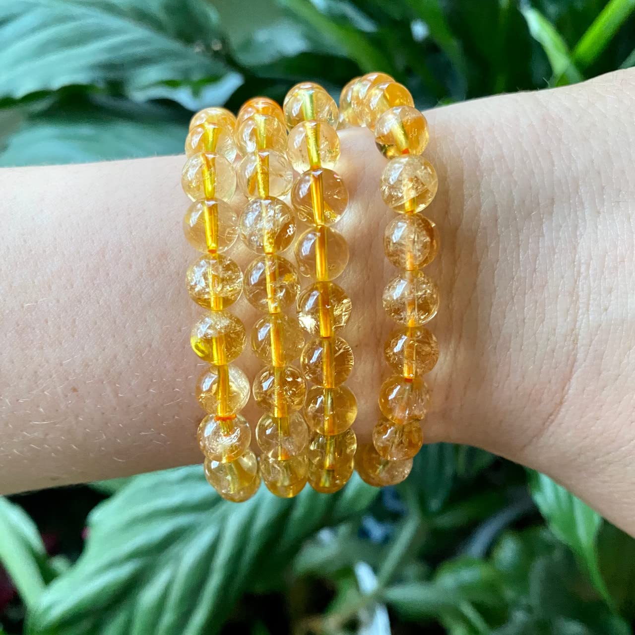 Divine Citrine Abundance Bracelet - Certified AAA Grade Bracelet for Money, Wealth, and Good Luck (Unisex) Pack of 4
