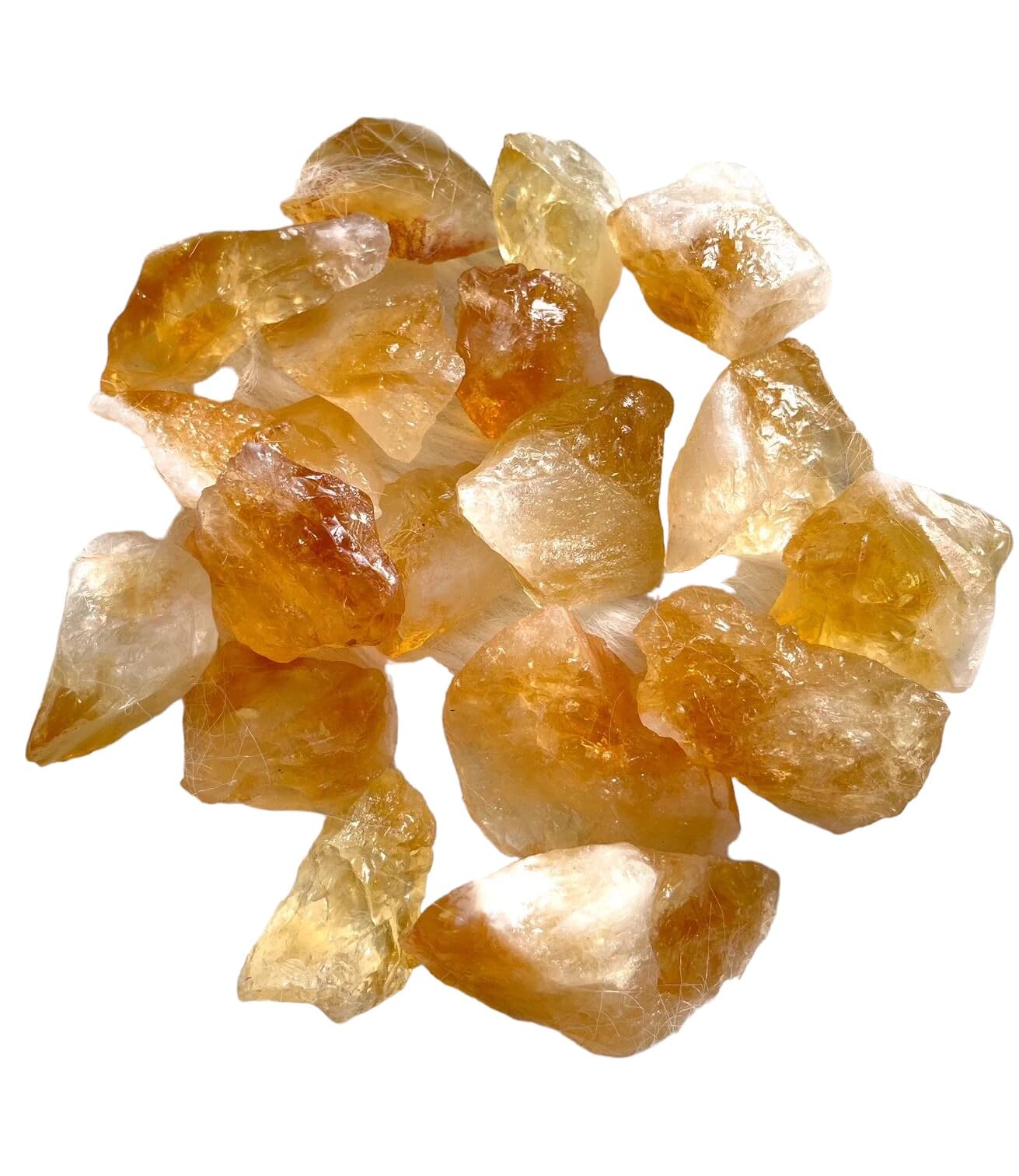 Divinity Natural Citrine Rough Stone for Prosperity, Vastu, Crystal Healing, and Business Success (300 Grams) Default Title
