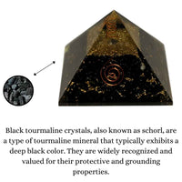 Divinity Crystals Natural Healing Orgone Pyramid Home Decor Vastu for Home Study Table Office Desk Reiki Feng Shui Symbol Crystal Showpieces for Home Decor Education Gifts