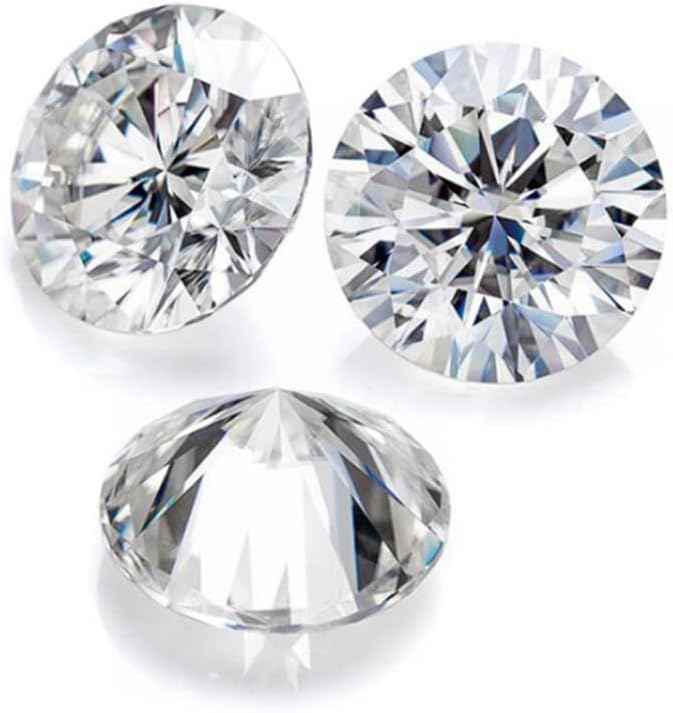 GRA Certified Lab Grown Moissanite Diamonds – Round Cut D VVS1 Loose Stone 1.5 Carat_7.5 mm with Certificate & Warranty Card | For Engagement Rings & Custom Jewellery Designs