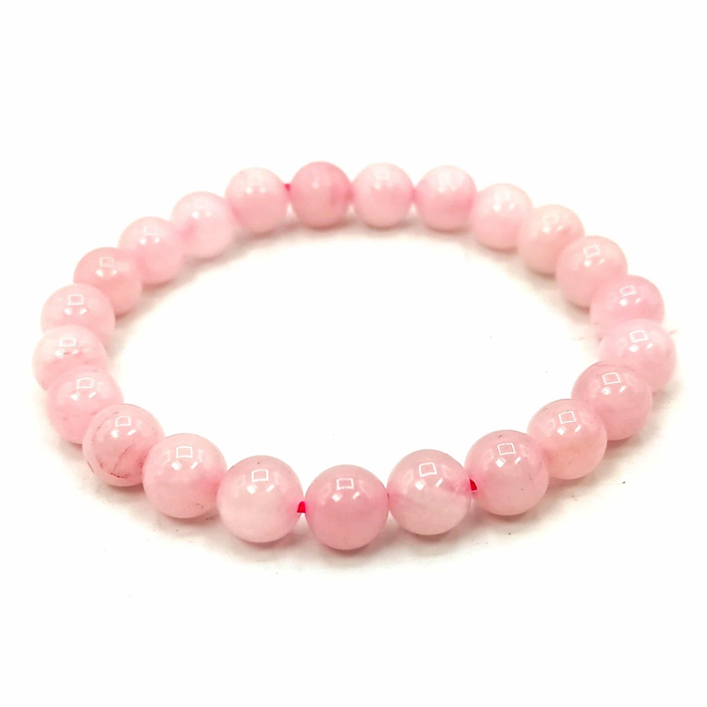 Divinity Crystals 7 Chakra Heart Bracelet - Natural 8 mm Crystal Bracelet for Good Luck, Love, Abundance, Healing, and Meditation for Men and Women Natural Rose Quartz Bracelet
