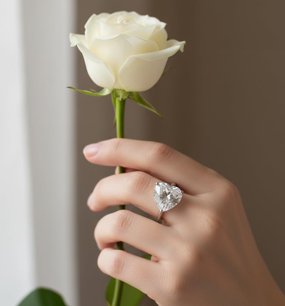 GRA Certified Lab Grown D Colorless VVS1 Clarity Excellent Cut Moissanite Diamond Simulant – Heart Shape Loose Gemstone 3.735 Carat (10 mm) with Certificate & Warranty Included | For Custom Jewellery Projects and Engagement Rings - IGL Jewels