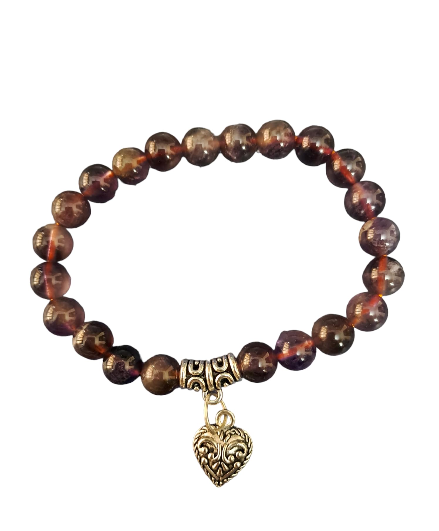 Natural Ametrine Crystal Bracelet for Women and Men - Original Healing Gemstone Certified Strechable Bracelet - IGL Jewels