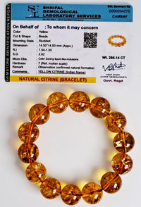 Divinity Crystals Natural Citrine Adjustable Band - 14 mm Pure Certified