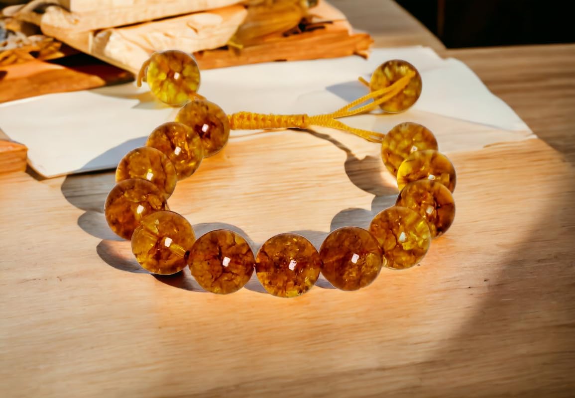 Divinity Crystals Natural Citrine Adjustable Band - 14 mm Pure Certified