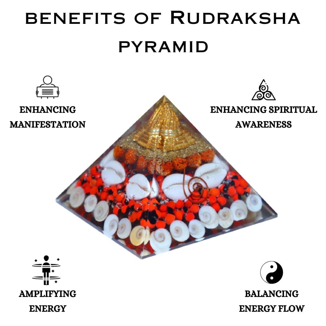 Divinity Crystals Natural Healing Orgone Pyramid Home Decor Vastu for Home Study Table Office Desk Reiki Feng Shui Symbol Crystal Showpieces for Home Decor Education Gifts