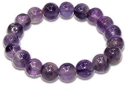 Divinity Crystals Amethyst Stretchable Bracelet – Certified AAA Brazilian Beads for Healing and Energy Boosting Default Title