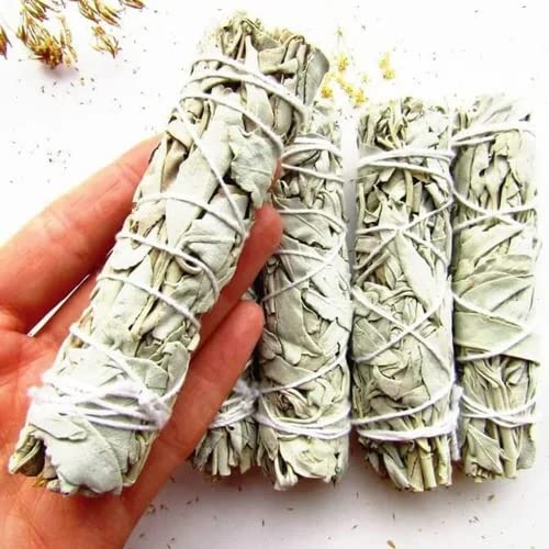 Premium California White Sage Smudge Stick 6 Inch for Home Cleansing, Meditation, and Ancient Rituals