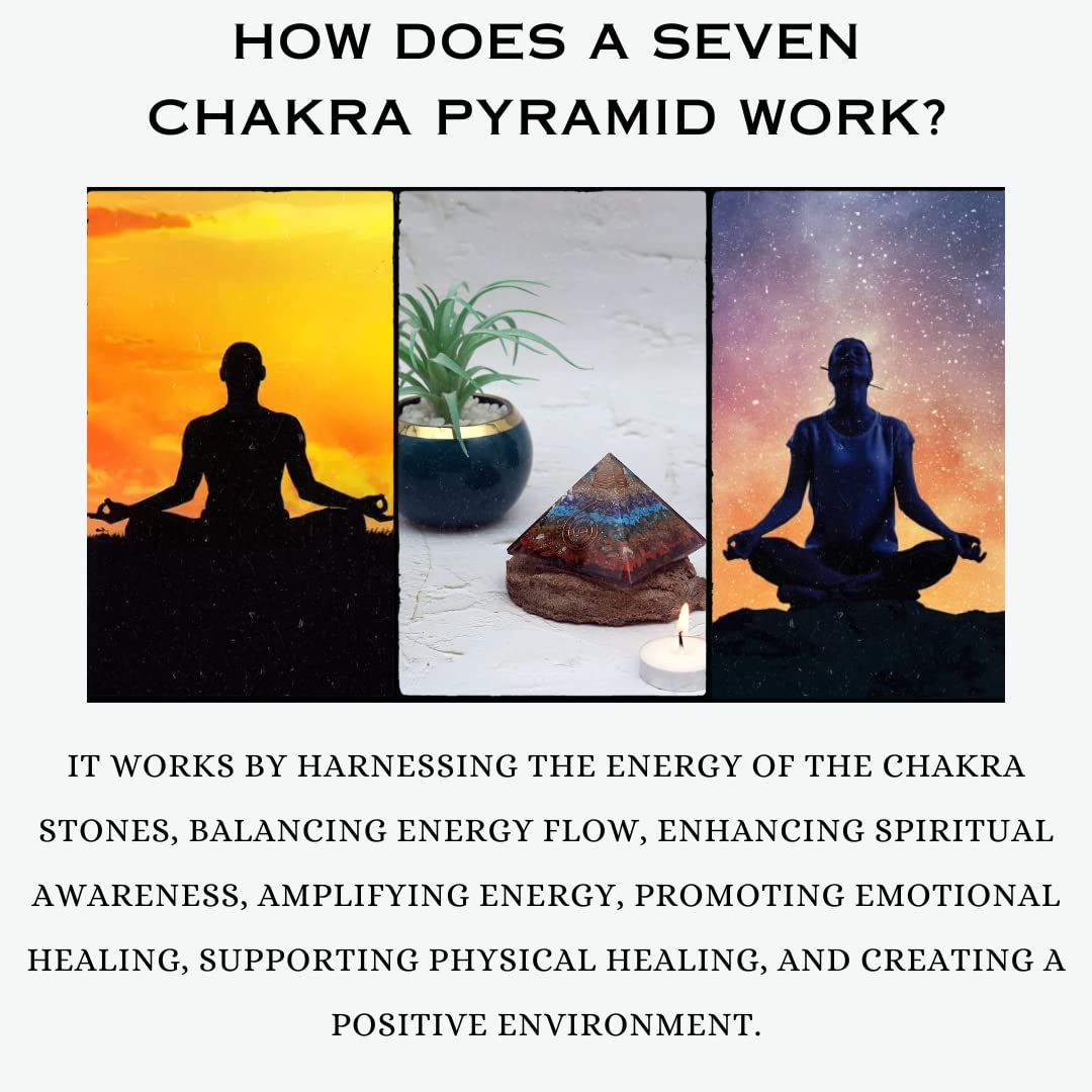 Divinity Crystals Natural Healing Orgone Pyramid Home Decor Vastu for Home Study Table Office Desk Reiki Feng Shui Symbol Crystal Showpieces for Home Decor Education Gifts