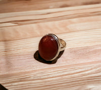 Divinity Red Carnelian Manifestation Ring for Healing, Meditation, Abundance, and Prosperity - Certified Unisex Design