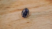 Divinity Certified Lapis Lazuli Adjustable Ring for Higher Mind Activation and Enhanced Communication