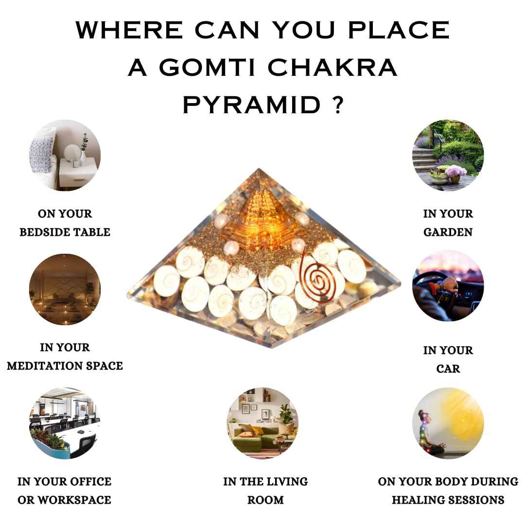 Divinity Crystals Natural Healing Orgone Pyramid Home Decor Vastu for Home Study Table Office Desk Reiki Feng Shui Symbol Crystal Showpieces for Home Decor Education Gifts