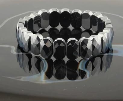 Divinity Crystals Natural Pyrite Crystal Bracelet - Real Pure 10 mm Faceted Bead for Good Luck, Love, Abundance, Healing, and Meditation for Men and Women