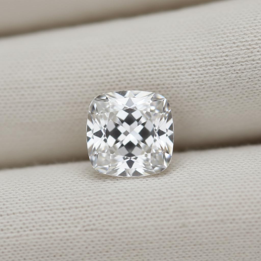 GRA Certified Lab Grown D Colorless VVS1 Clarity Excellent Cut Moissanite Diamond Simulant – Cushion Cut Loose Gemstone 4.75 Carat (10 mm) with Certificate & Warranty Included | For Custom Jewellery Projects and Engagement Rings - IGL Jewels