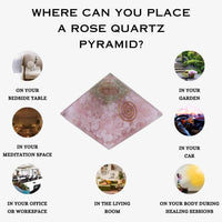 Divinity Crystals Natural Healing Orgone Pyramid Home Decor Vastu for Home Study Table Office Desk Reiki Feng Shui Symbol Crystal Showpieces for Home Decor Education Gifts