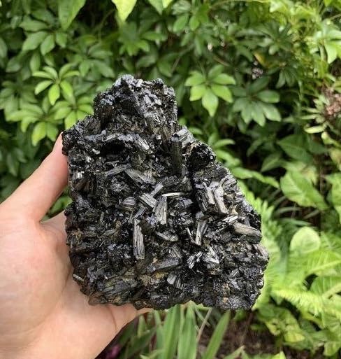 Natural Pure Black Tourmaline Certified Clusters for Grounding and Protection | Healing and Meditation - Cleansing off Negative Energy - IGL Jewels