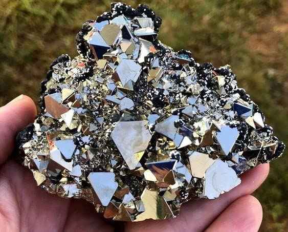 Divinity Crystals Pyrite Crystal Cluster - Original High Energy Natural Iron Pyrite Stone for Increased Willpower and Abundance - 80 Grams