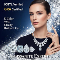 GRA Certified Round Moissanite, D Colorless VVS1 Clarity, Loose Stone for Jewelry Making & Engagement Rings 8 mm 1.78 Carats - IGL Jewels