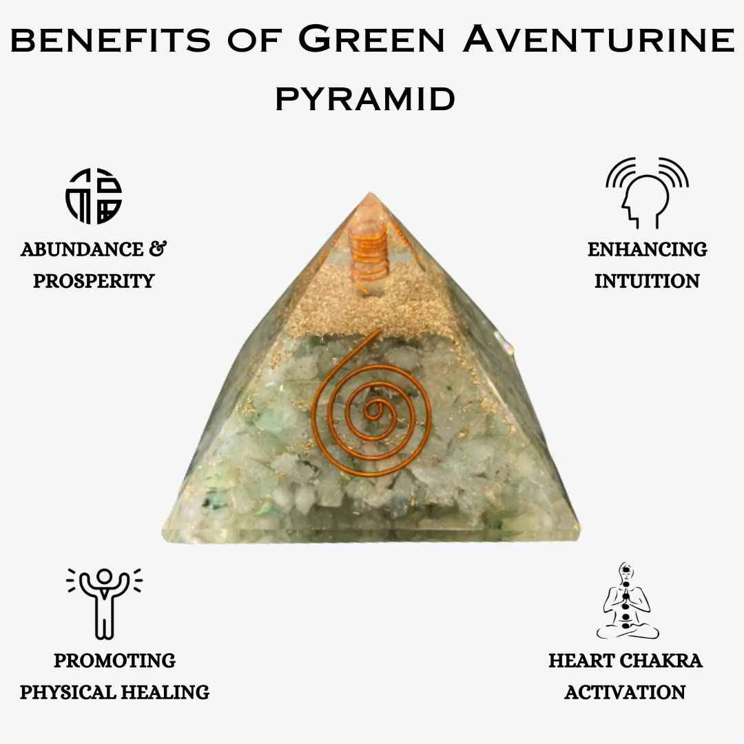 Divinity Crystals Natural Healing Orgone Pyramid Home Decor Vastu for Home Study Table Office Desk Reiki Feng Shui Symbol Crystal Showpieces for Home Decor Education Gifts
