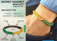 Divinity Healing Crystals Money Magnet Bracelet - Certified 8mm Beads for Prosperity and Abundance