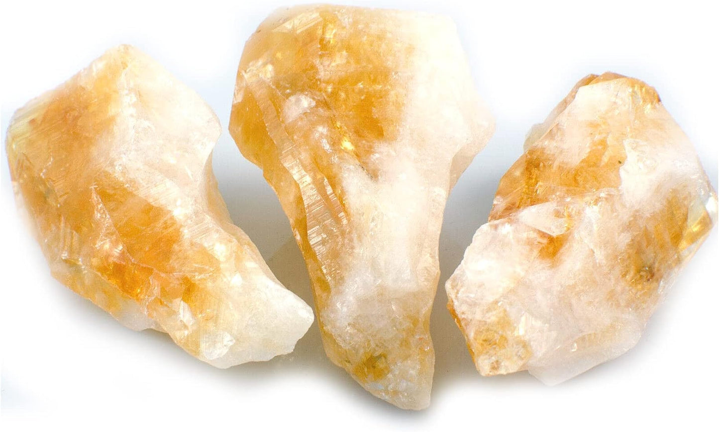 Divine Pure Natural Citrine Points Stone Crystal for Vastu, Healing, Spirituality, Business Success, and Prosperity - 50 Grams Default Title