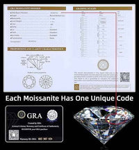 GRA Certified Lab Grown Moissanite Diamonds – Round Cut D VVS1 Loose Stone 2 Carat_8.5 mm with Certificate & Warranty Card | For Engagement Rings & Custom Jewellery Designs