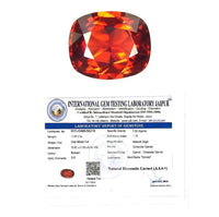 IGL Natural Ceylon Srilankan Hessonite Gemstone Premium Original Certified Gomed/Gomedhak Gem For Rahu, Protection, Peace, & Ring Jewelry For Men & Women (5 to 5.5 Carats) - IGL Jewels