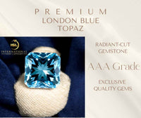 Premium Natural London Blue Topaz Gemstone, 7 to 9 Carats, for Jewellery Making
