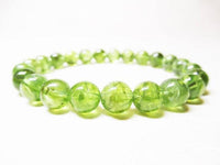 Divinity Crystals Peridot Crystal Bracelet - Natural Semi Precious Gemstone, 8mm Round Beads for Reiki Healing, Crystal Healing, and Chakra Balance