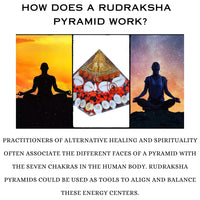 Natural Rudraksha Orgone Pyramid Vastu for Home Study Table Office Desk Reiki Feng Shui Reiki Symbol Crystal Showpieces for Home Decor Education Gifts - IGL Jewels