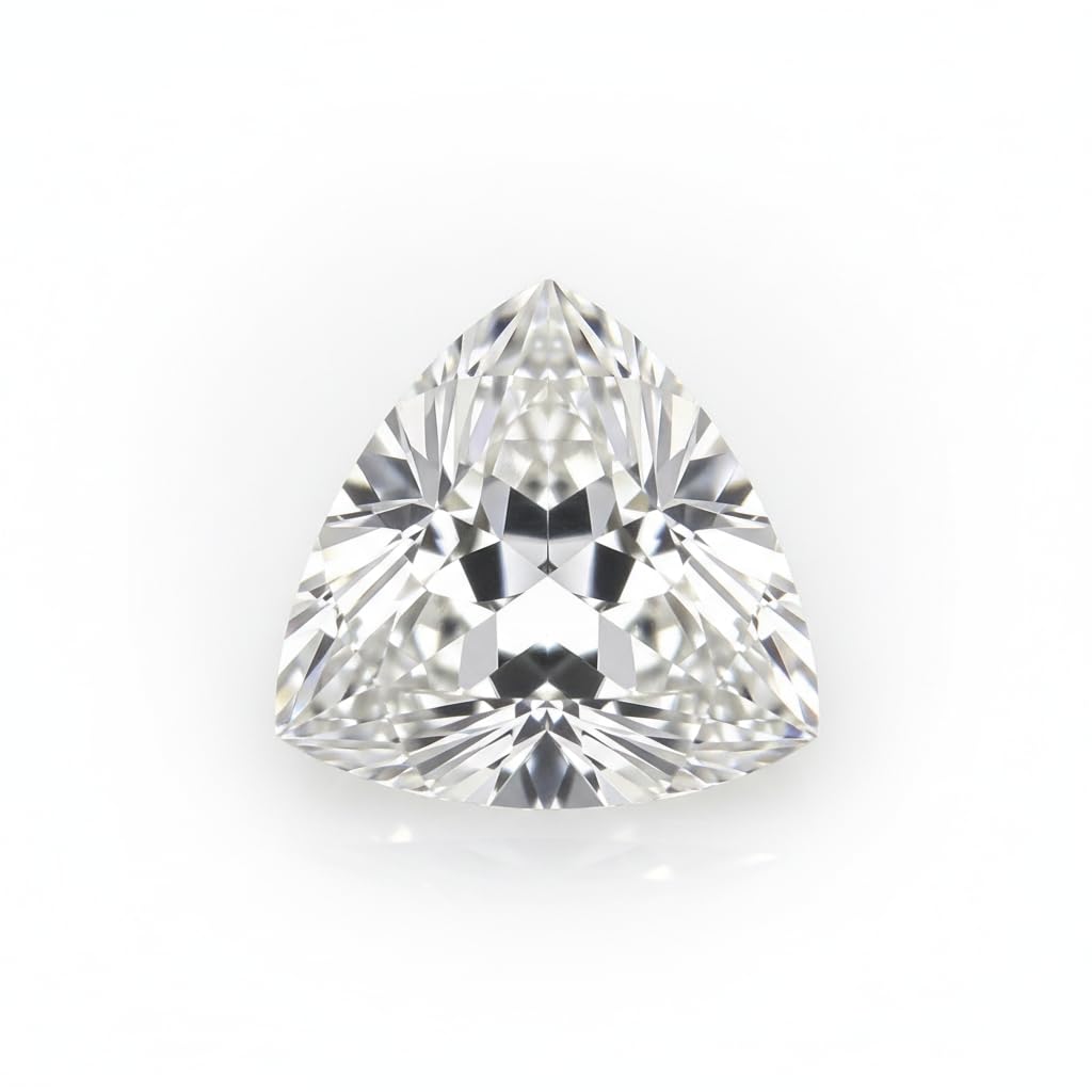 GRA Certified Lab Grown D Colorless VVS1 Clarity Excellent Cut Moissanite Diamond Simulant – Trillion Cut Loose Gemstone 3.48 Carat (10 mm) with Certificate & Warranty Included | For Custom Jewellery Projects and Engagement Rings - IGL Jewels