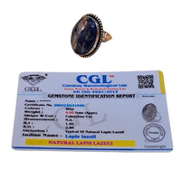 Divinity Certified Lapis Lazuli Adjustable Ring for Higher Mind Activation and Enhanced Communication Default Title