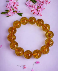 Divinity Crystals Natural Citrine Adjustable Band - 14 mm Pure Certified