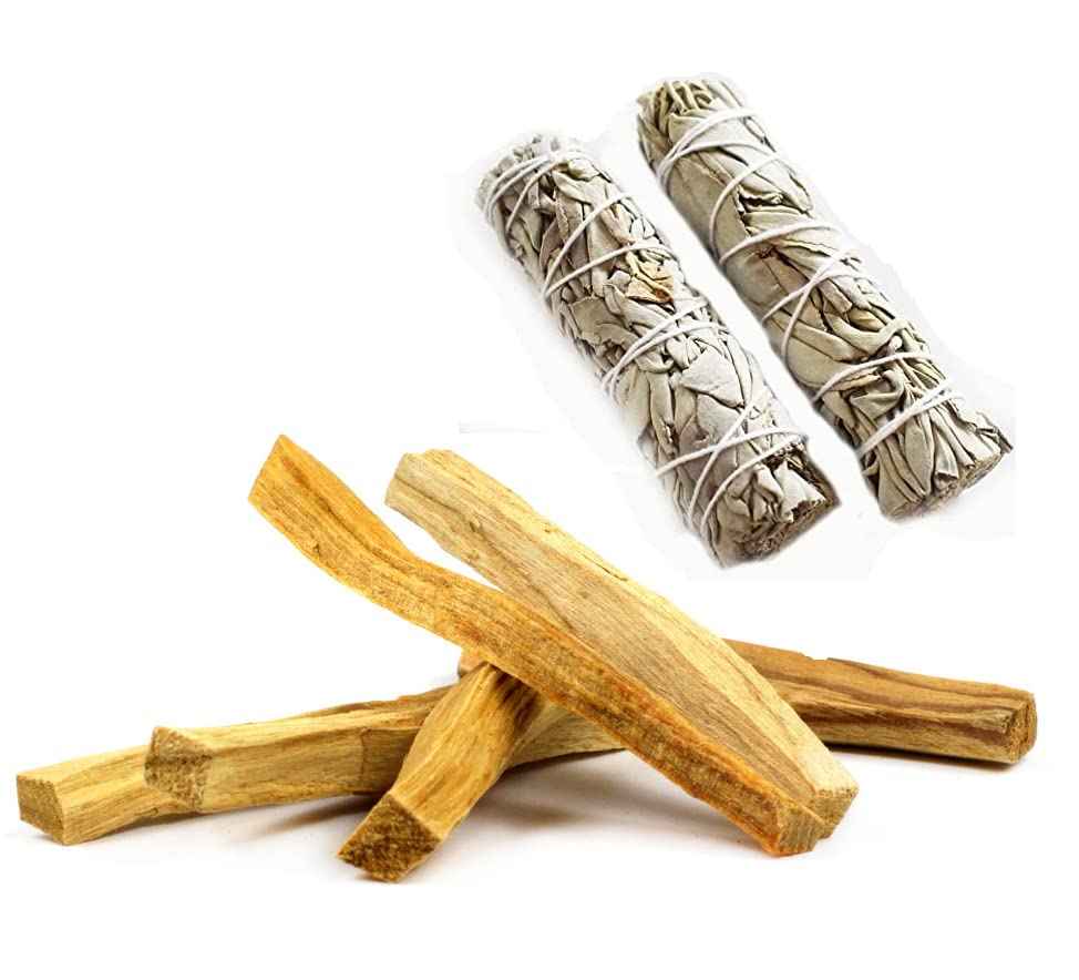 Combo Pack of 2 Palo Santo and Sage Bundle for Meditation and Stress Relief Default Title