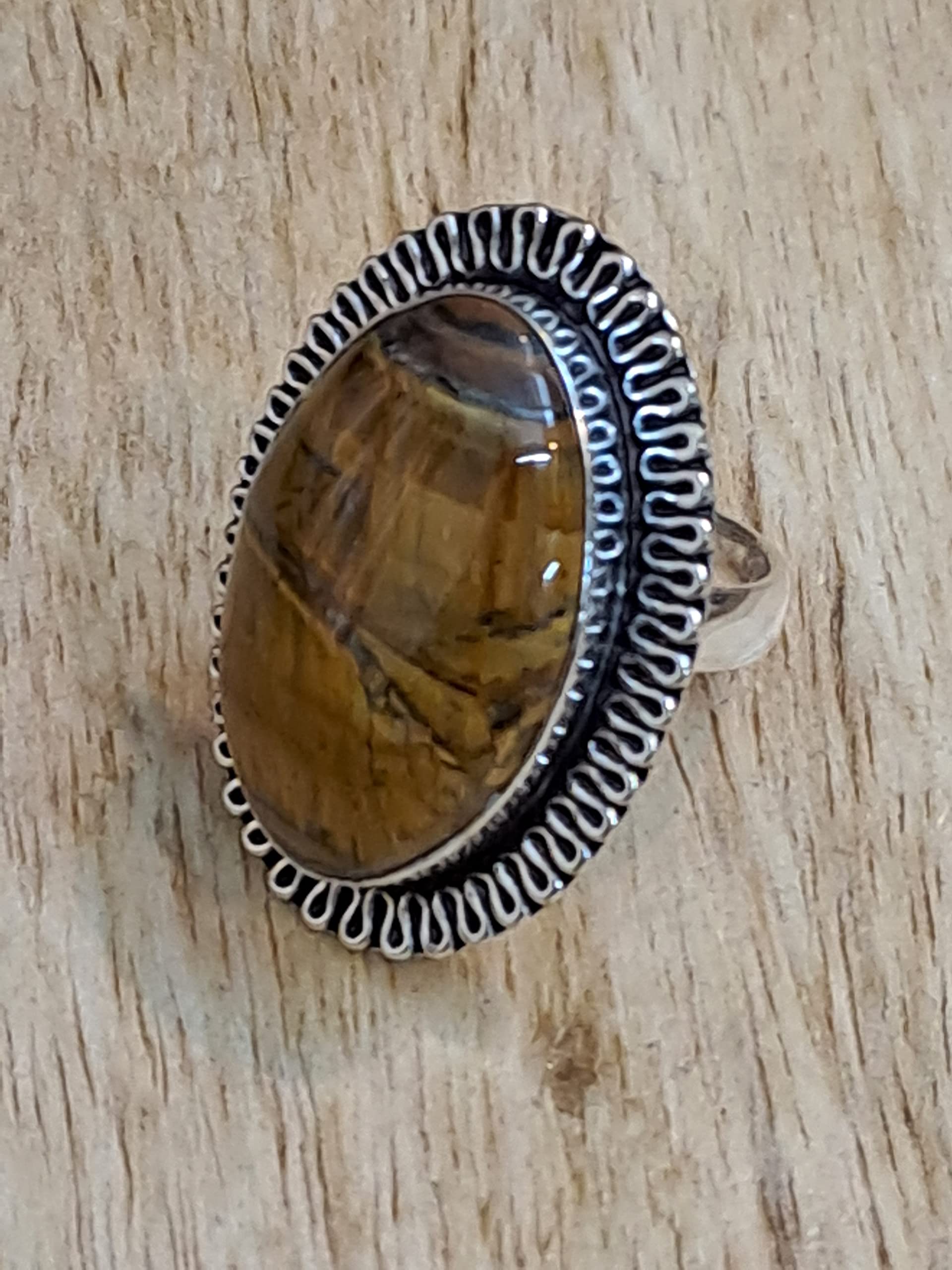 Divinity Certified Tiger Eye Crystal Ring for Abundance, Prosperity, Self Love, Wealth, Will Power, and Protection