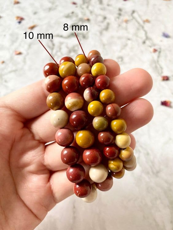Natural Certified 8MM Healing Crystal Gem Stone Crystal Bracelet for Men and Women (Mookaite Bracelet) - IGL Jewels