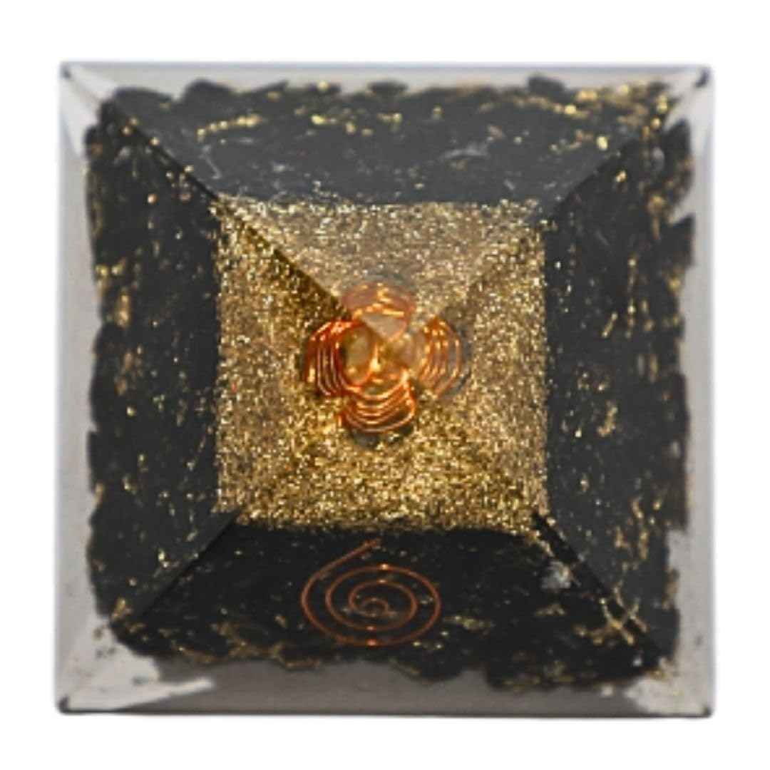 Divinity Crystals Natural Healing Orgone Pyramid Home Decor Vastu for Home Study Table Office Desk Reiki Feng Shui Symbol Crystal Showpieces for Home Decor Education Gifts