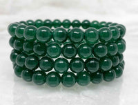 Divinity Crystals Green Jade Healing Bracelet for Men and Women - AAA Grade Original Gemstone Stretchable Wellness Accessory for Yoga, Reiki, and Feng Shui