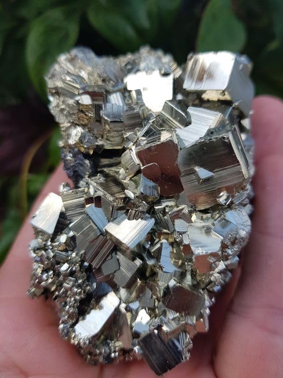Pure Natural Peruvian Pyrite Original Cluster Premium Geodes for Willpower Success Wealth Manifestation Stone to Attract Money (30 Grams + to 200 Grams + Approx.) - IGL Jewels