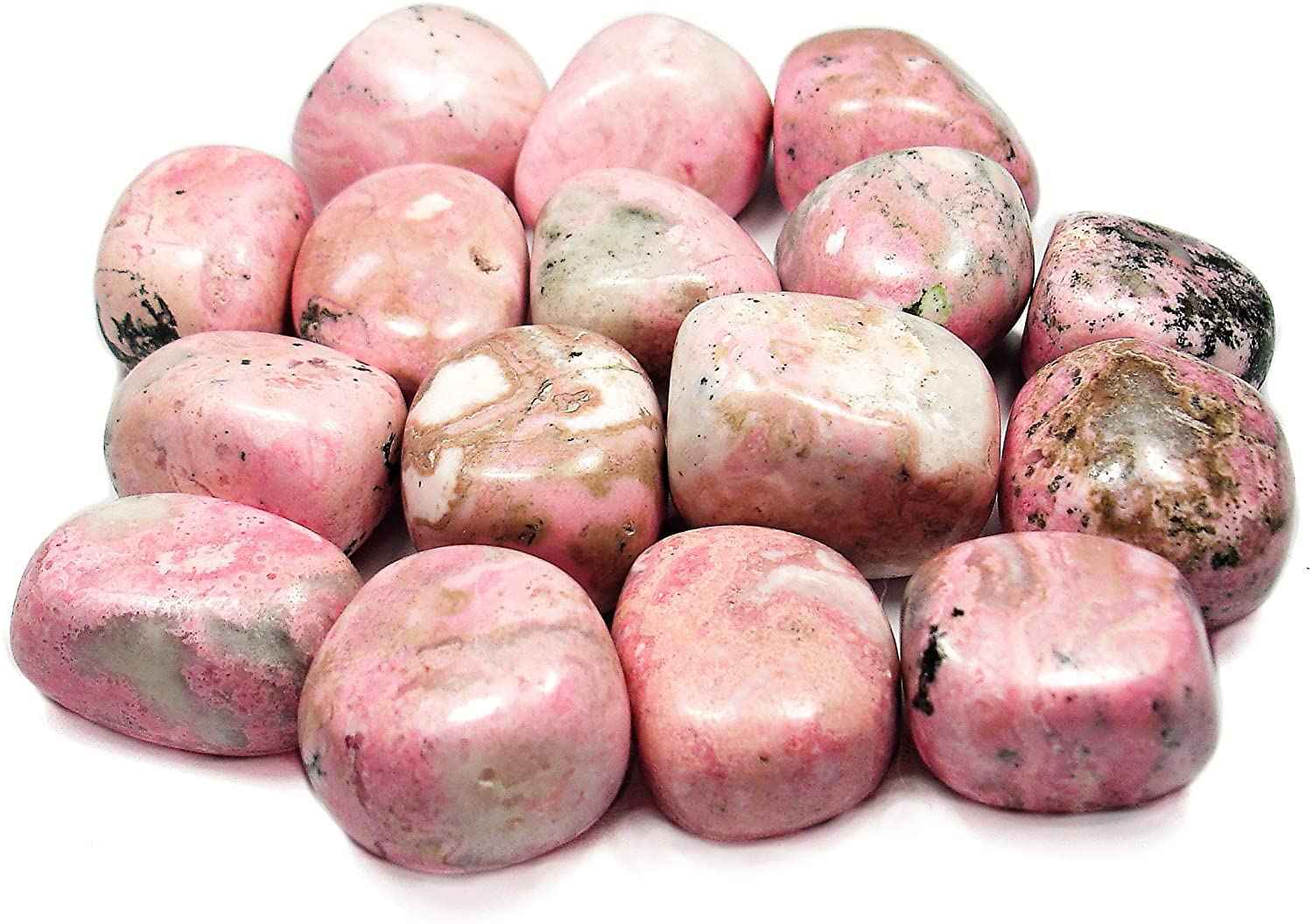 Natural AAA Grade Tumble Pebbles Stones for Reiki Healing Home Decoration and Vastu Correction Love Relationship and Financial Abundance, Wealth, Will Power and Prosperity Rhodochrosite