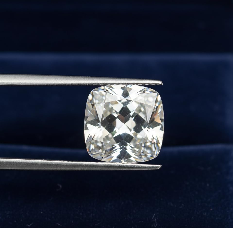 GRA Certified Lab Grown D Colorless VVS1 Clarity Excellent Cut Moissanite Diamond Simulant – Cushion Cut Loose Gemstone 4.75 Carat (10 mm) with Certificate & Warranty Included | For Custom Jewellery Projects and Engagement Rings - IGL Jewels